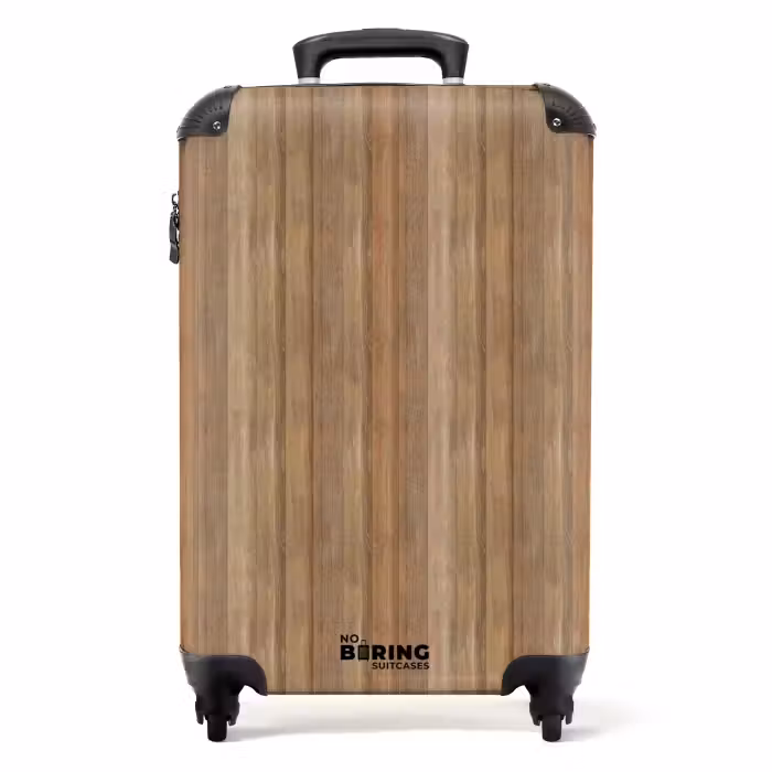 Suitcase - Warm wood tone with vertical planks