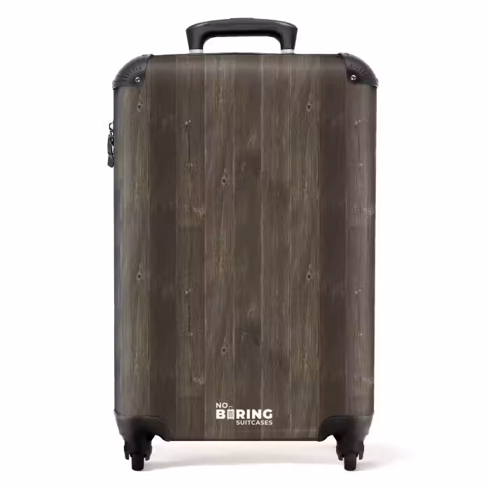 Suitcase - Weathered wood in green shade with vertical structure