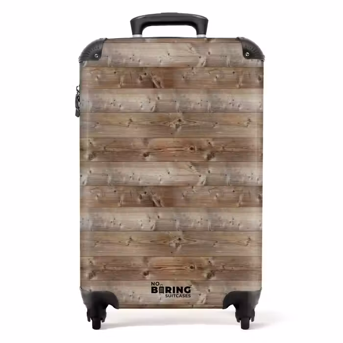 Suitcase - Weathered wood planks with jagged knots
