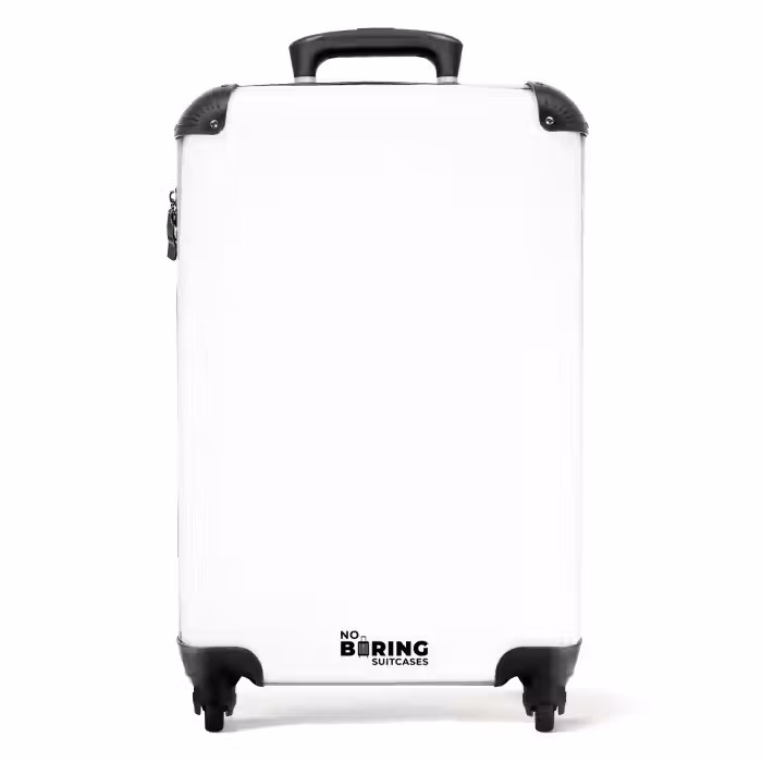 Suitcase - White print