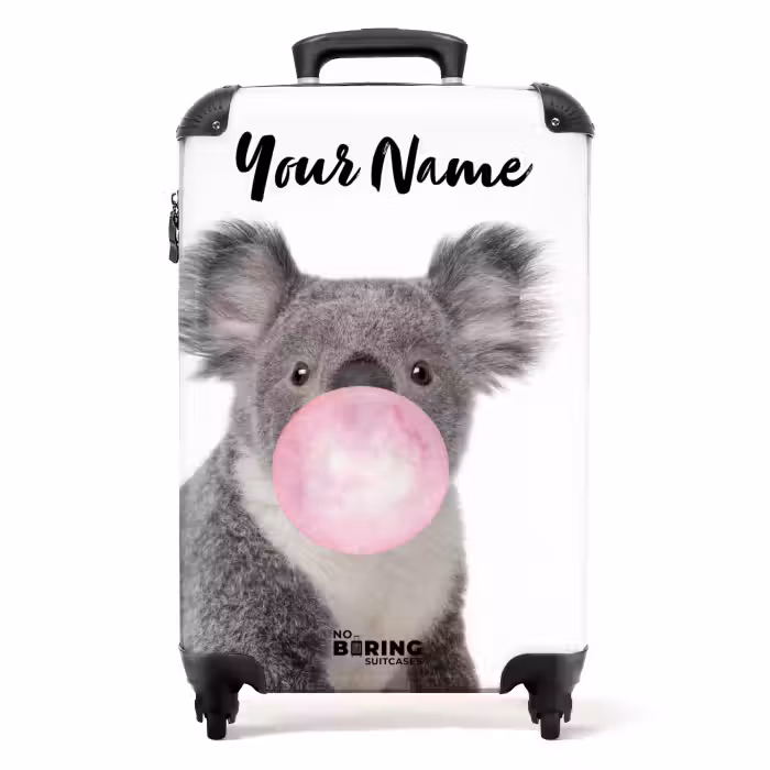 Suitcase with name - Chewing gum koala