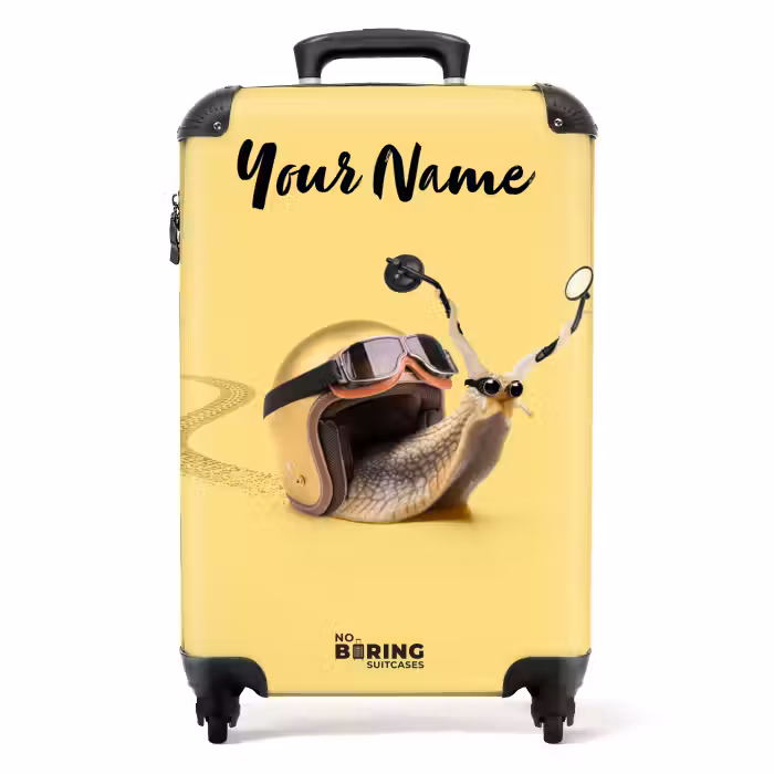 Suitcase with name - Escar-Go - Yellow