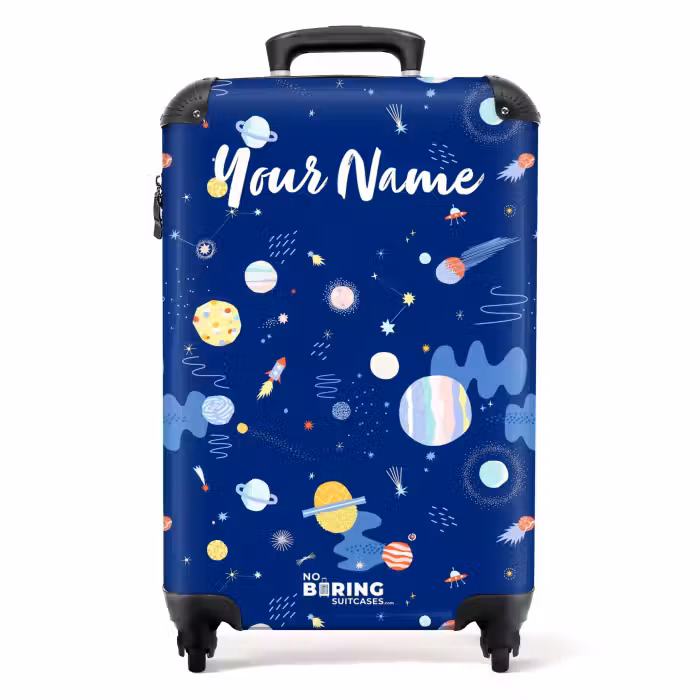 Suitcase with name - Galaxy Magic