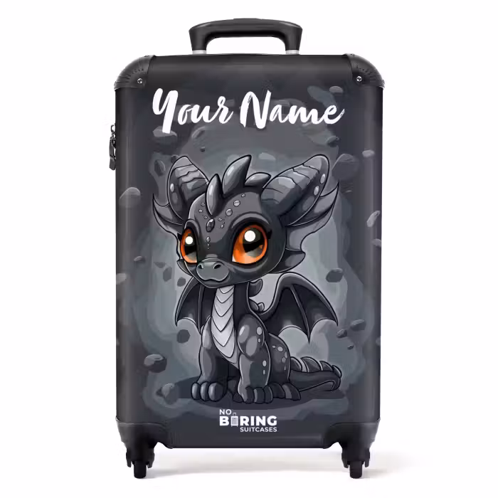Suitcase with name - Gino gray tail