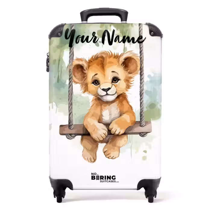 Suitcase with name - Lucas lion