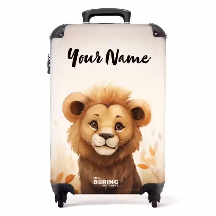 Suitcase with name - Ludo lion