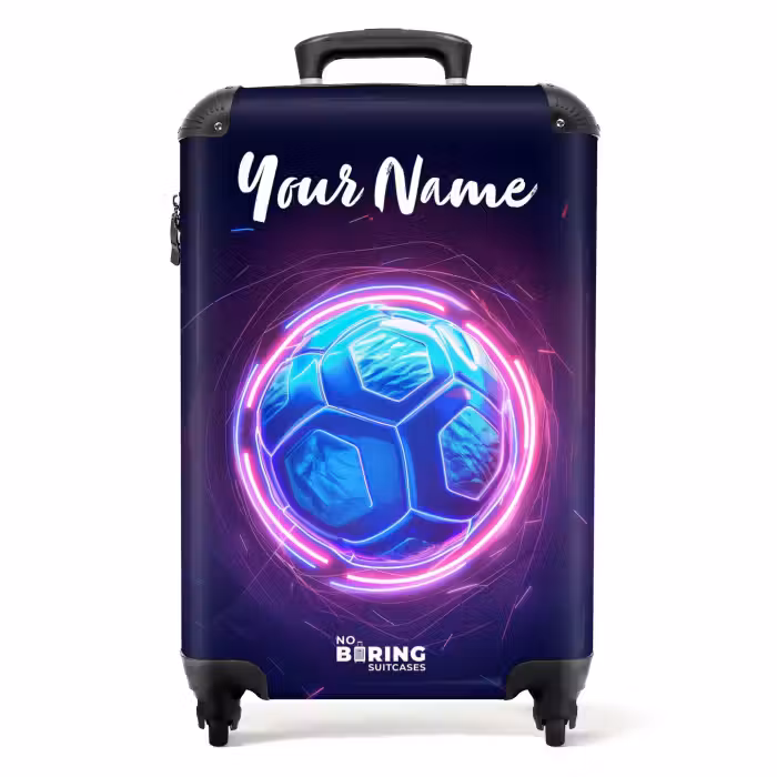 Suitcase with name - Neon Ball
