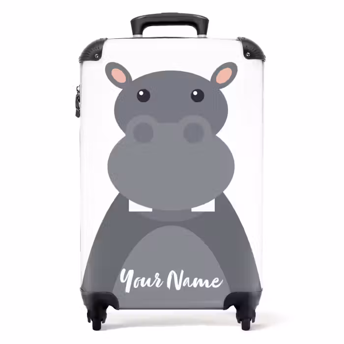 Suitcase with name - Nino hippo