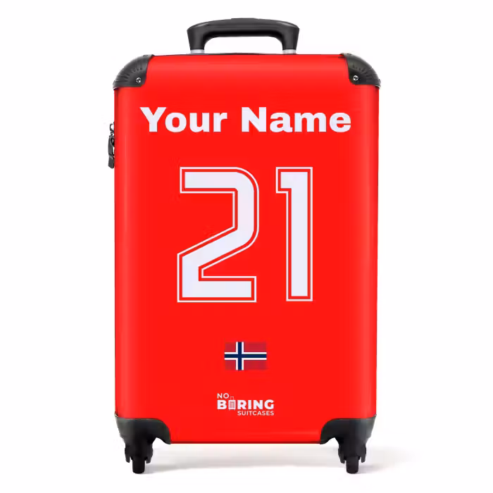 Suitcase with name - Norway home jersey