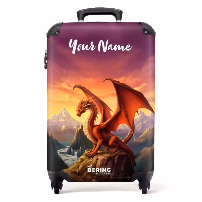 Suitcase with name - Red giant dragon