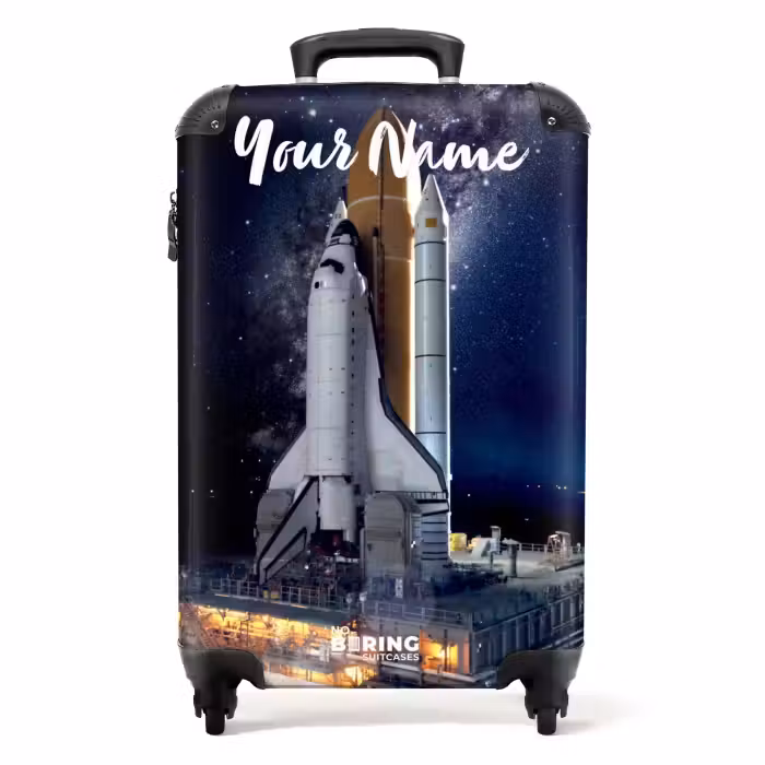 Suitcase with name - Rising rocket