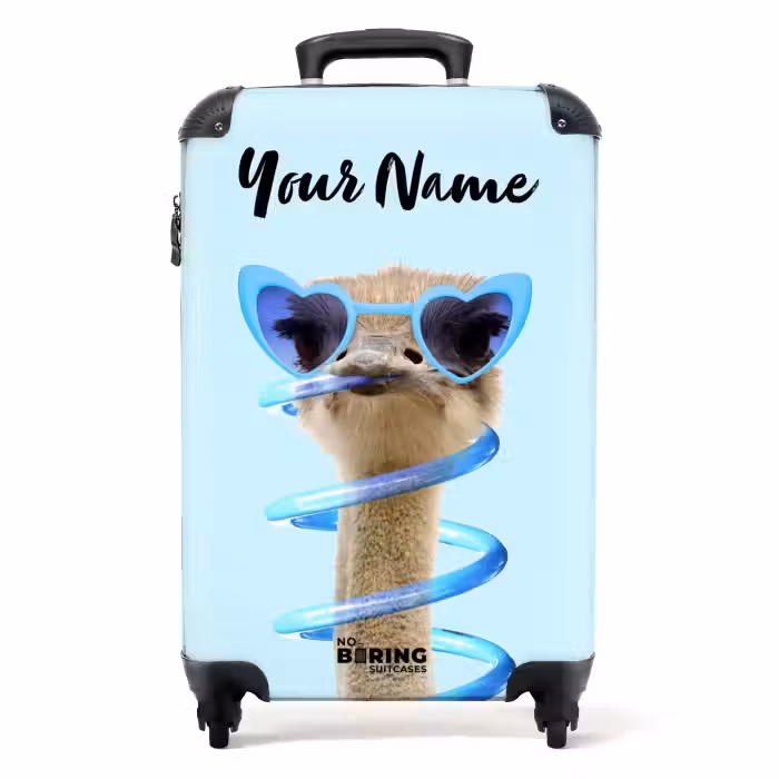 Suitcase with name - Sierk Ostrich Blue