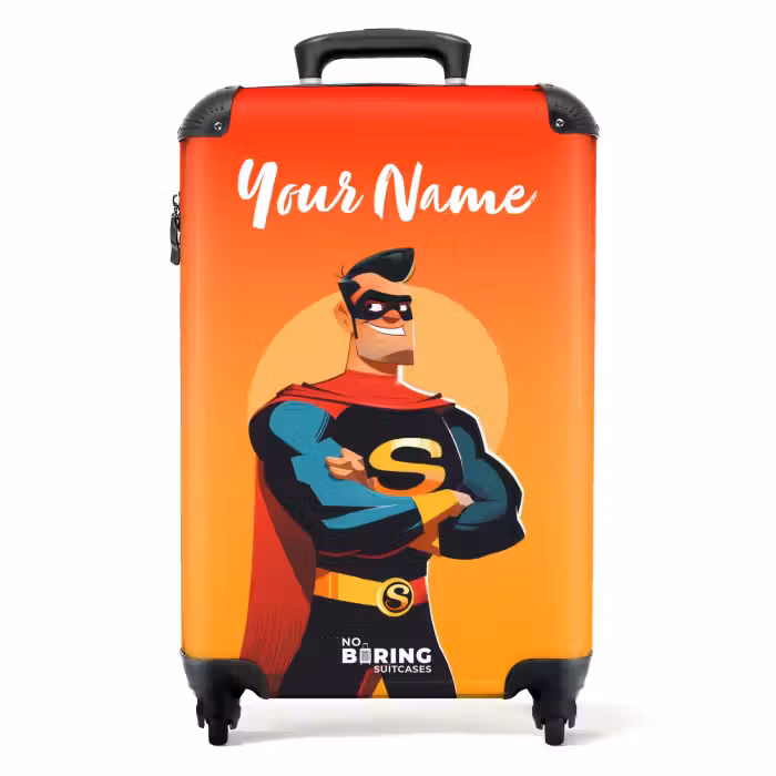 Suitcase with name - Sunny superhero