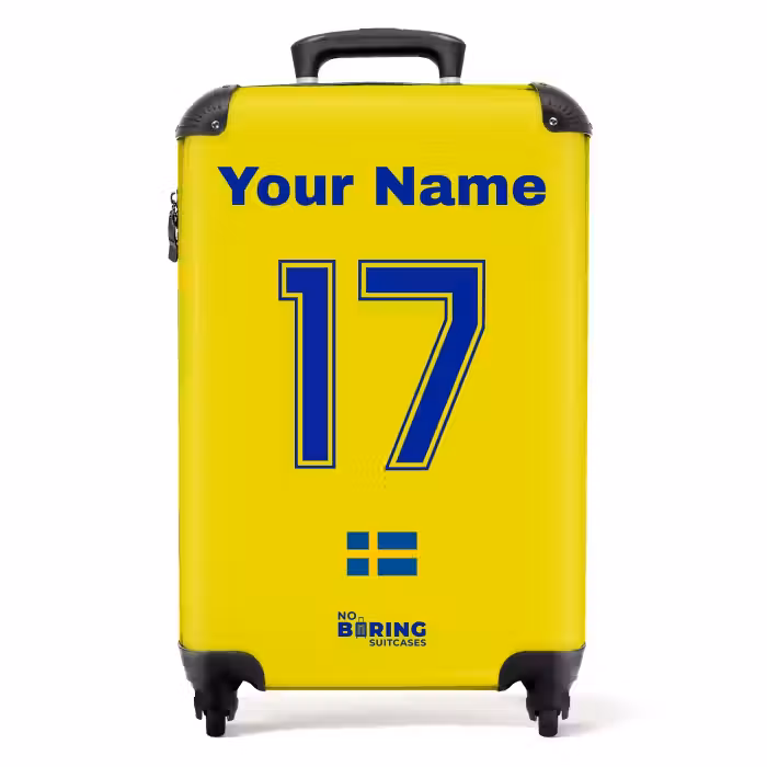 Suitcase with name - Sweden home jersey