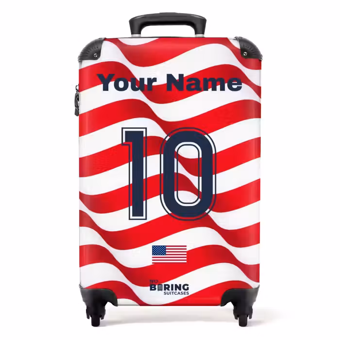 Suitcase with name - USA home jersey