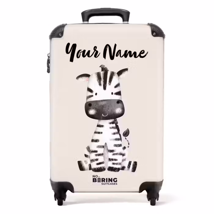 Suitcase with name - Zoë Zebra