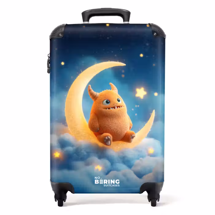 Suitcase - Yellow monster on the moon