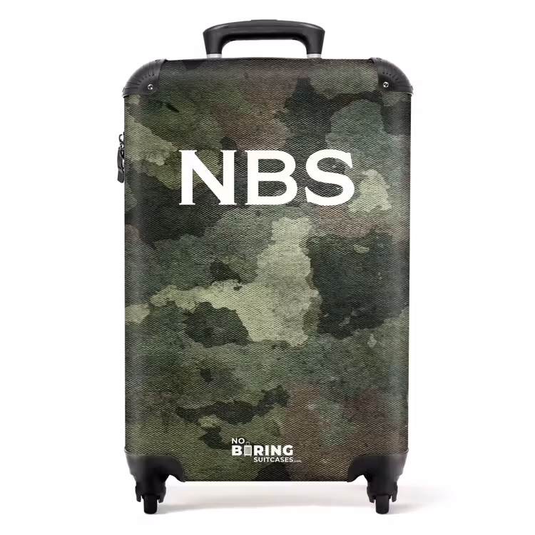 Suitcase - Green camouflage pattern — 1