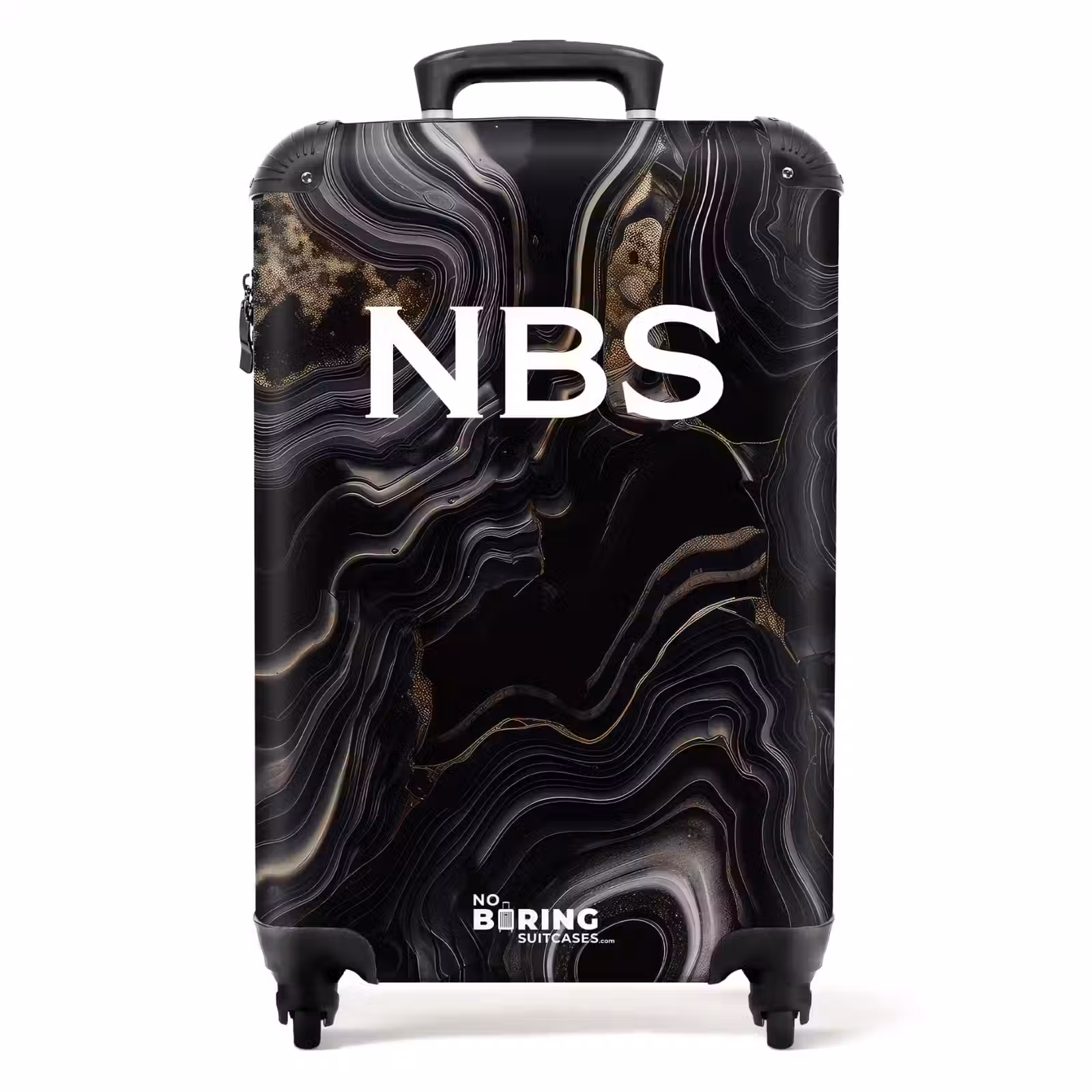 Suitcase - Black marble 755h gold — 1