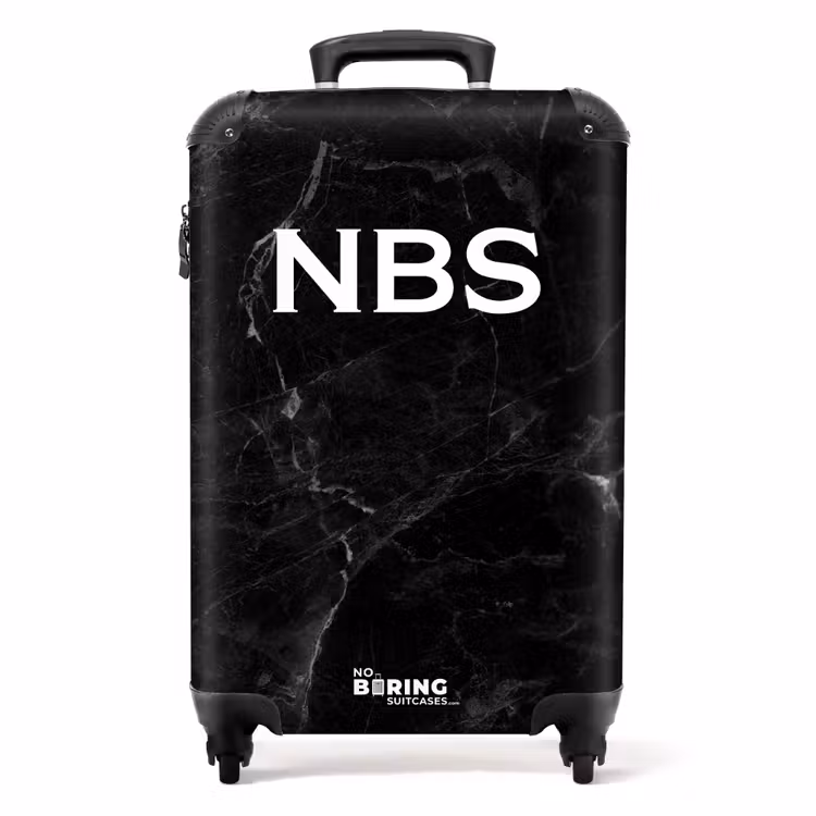Suitcase - Black and white marble pattern — 1