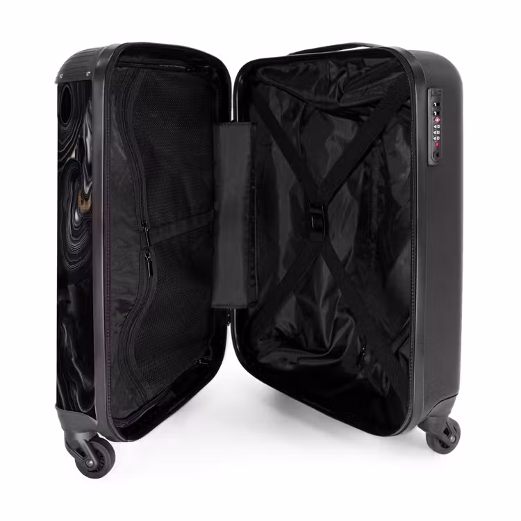 Suitcase - Black marble 755h gold — 2