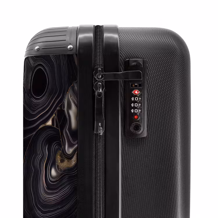 Suitcase - Black marble 755h gold — 3