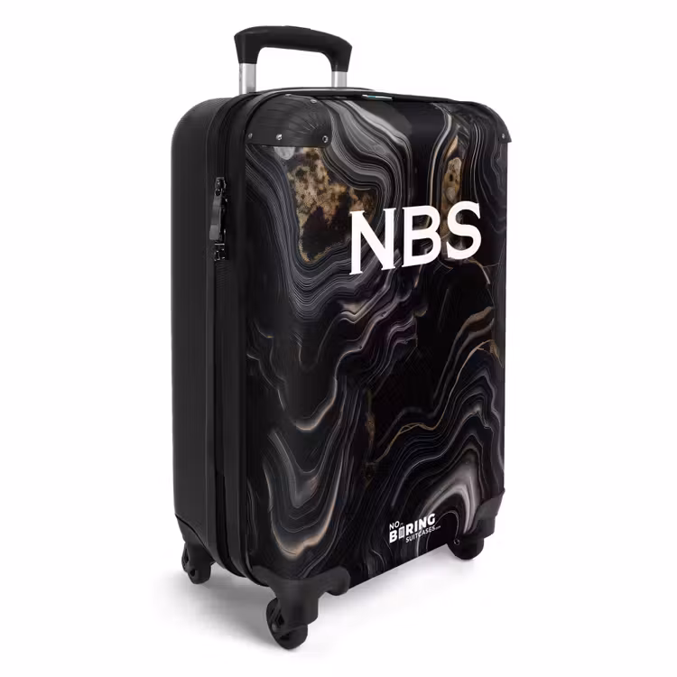 Suitcase - Black marble 755h gold — 4