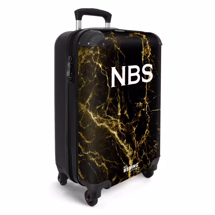 Suitcase - Black marble 755h golden hues — 4