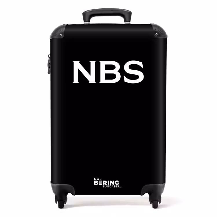 Suitcase - Black 755h white letters — 1