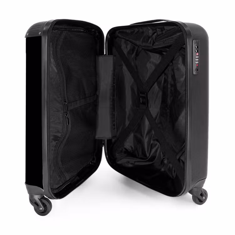 Suitcase - Black 755h white letters — 2