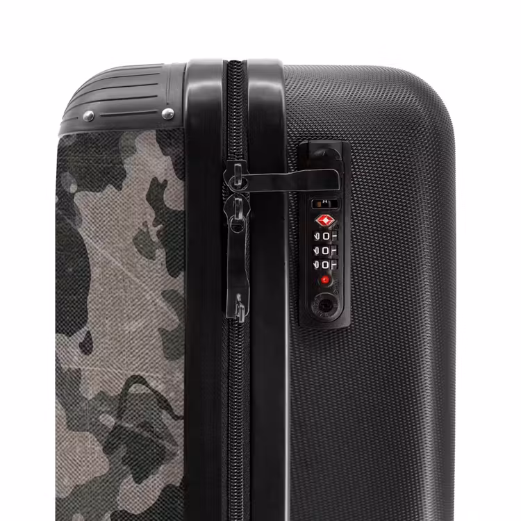 Suitcase - Green camouflage pattern 755h sand colour — 3