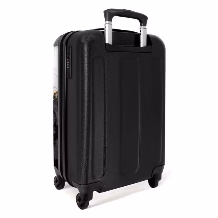 Suitcase - Black marble 755h white and gold — 5