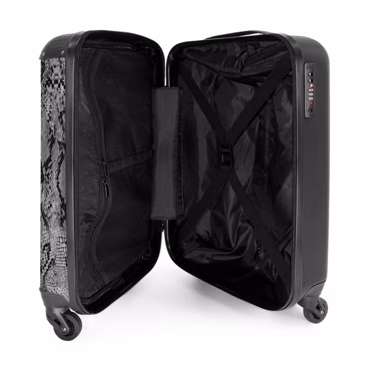 Suitcase - Gray snake pattern — 2