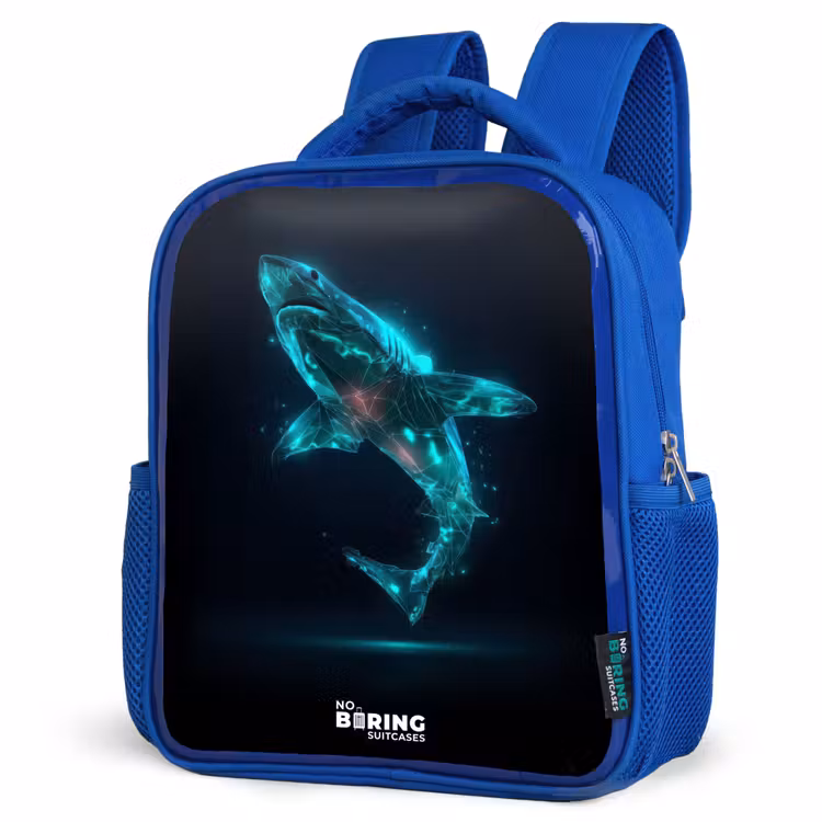 Kids backpack - Blue - Digital shark power — 3