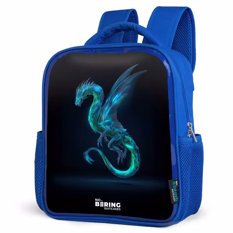 Kids backpack - Blue - Legendary cyber dragon — 3