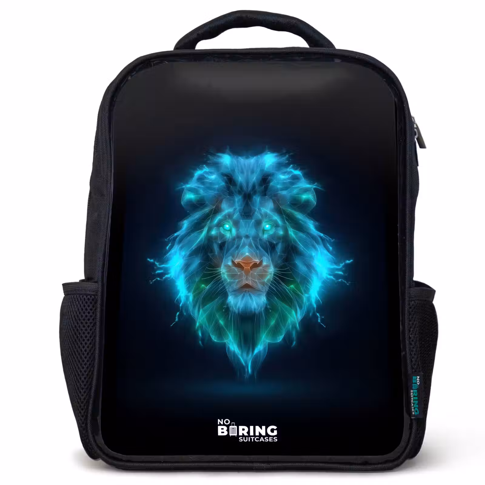 Kids backpack - Black - Luminous lion — 1