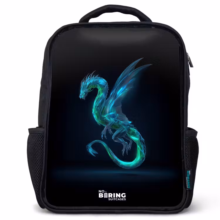 Kids backpack - Black - Legendary cyber dragon — 1