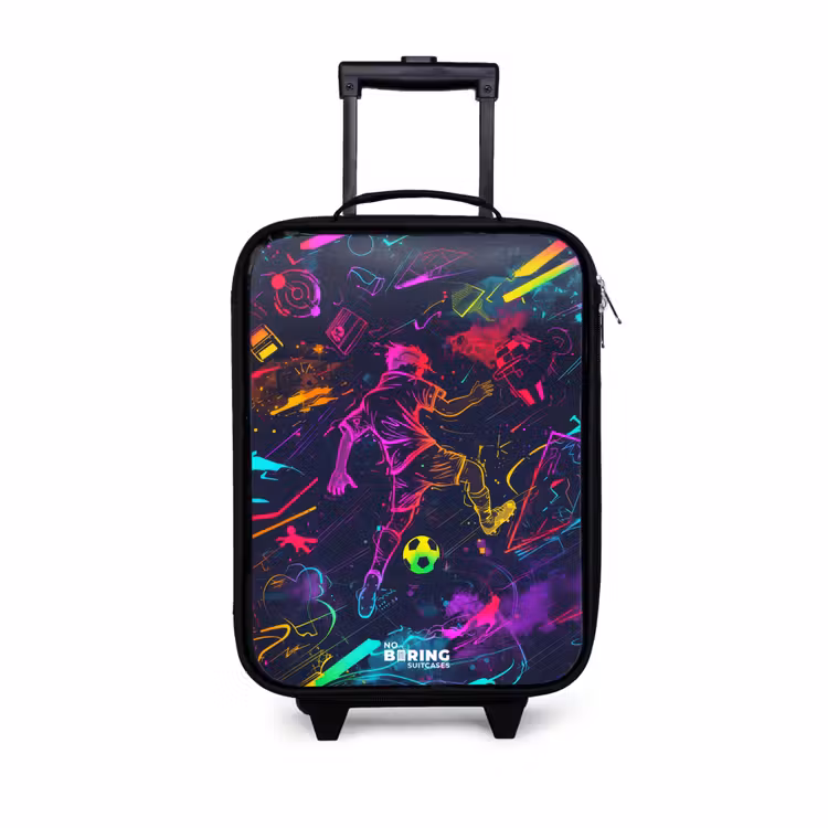 Children's suitcase - Street soccer in space colors — 1