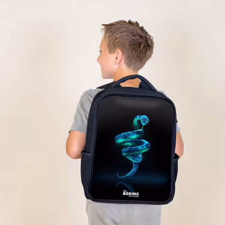 Kids backpack - Black - Digital hose in spiral form — 2