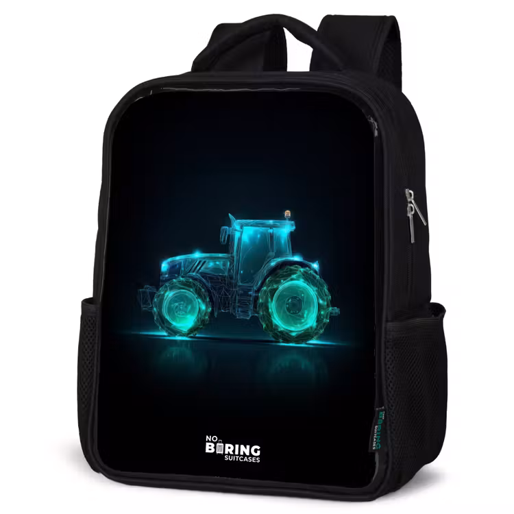 Kids backpack - Black - Neontractor on black background — 4