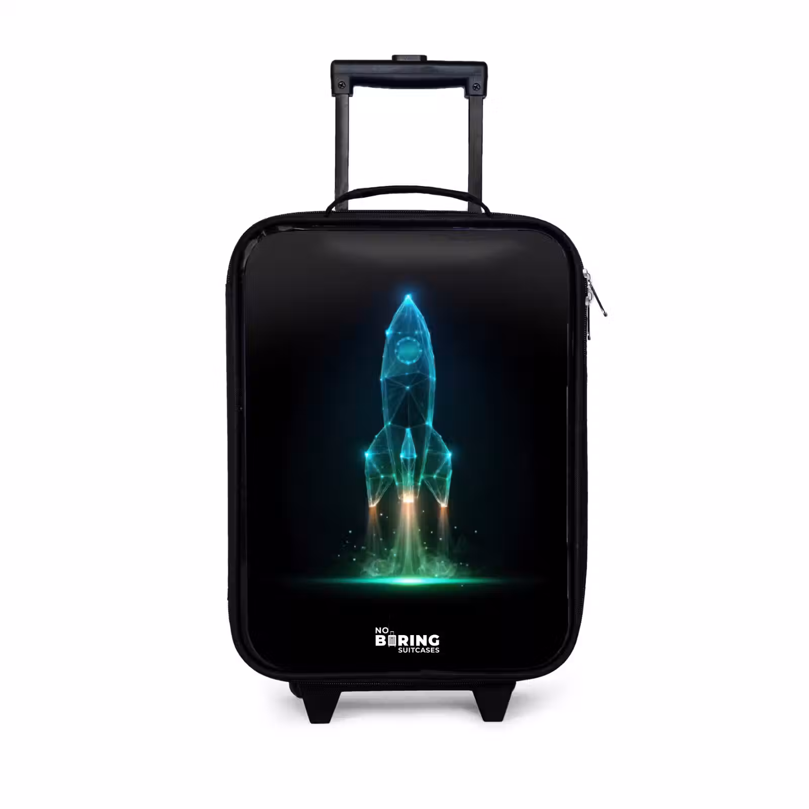 Children's suitcase - Launching rocket in neon style — 1
