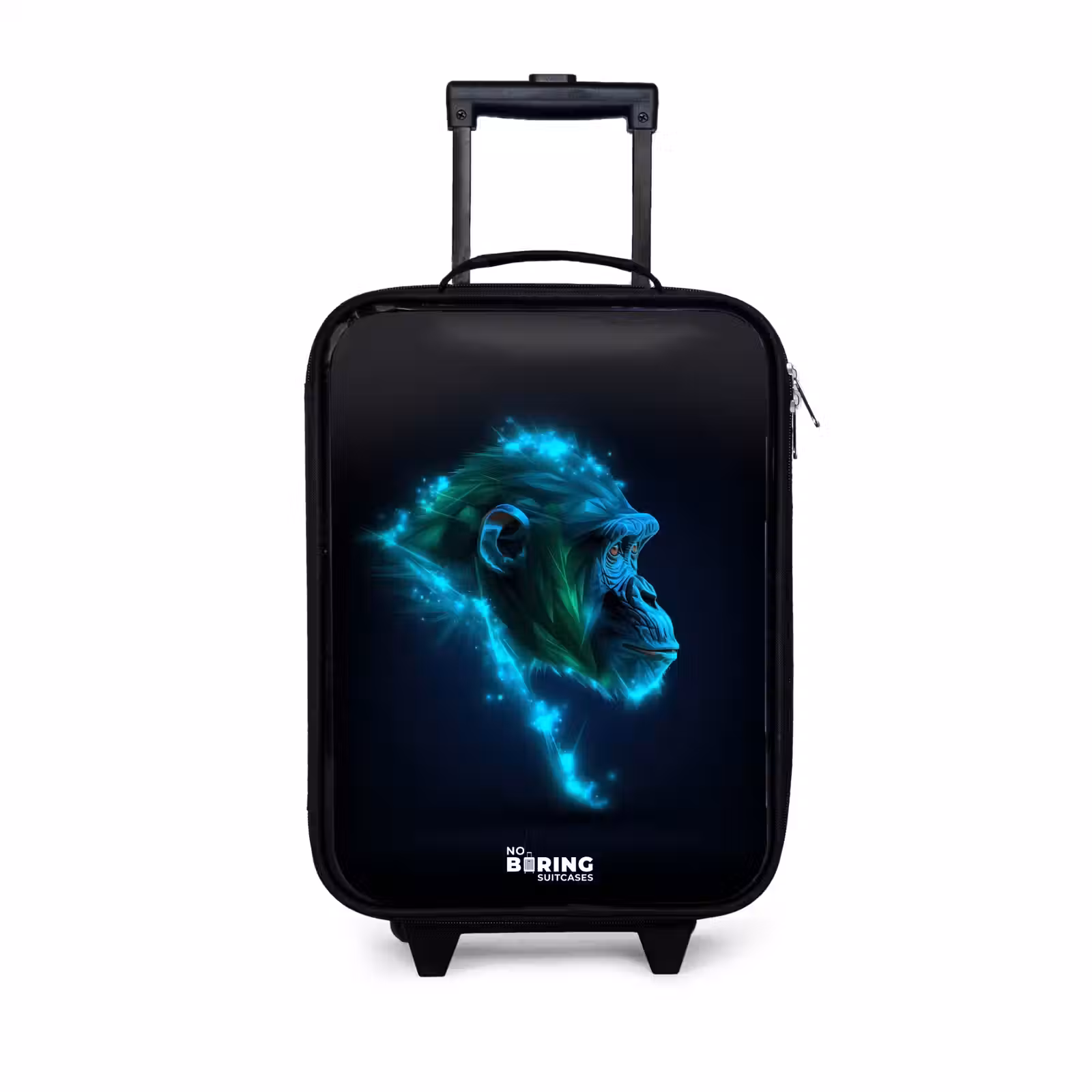 Children's suitcase - Neon silhouette of a chimpanzee — 1