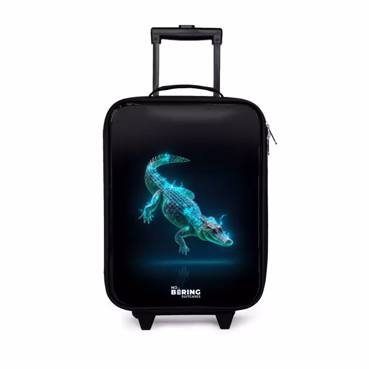 Children's suitcase - Cyber crocodile in action pose — 1