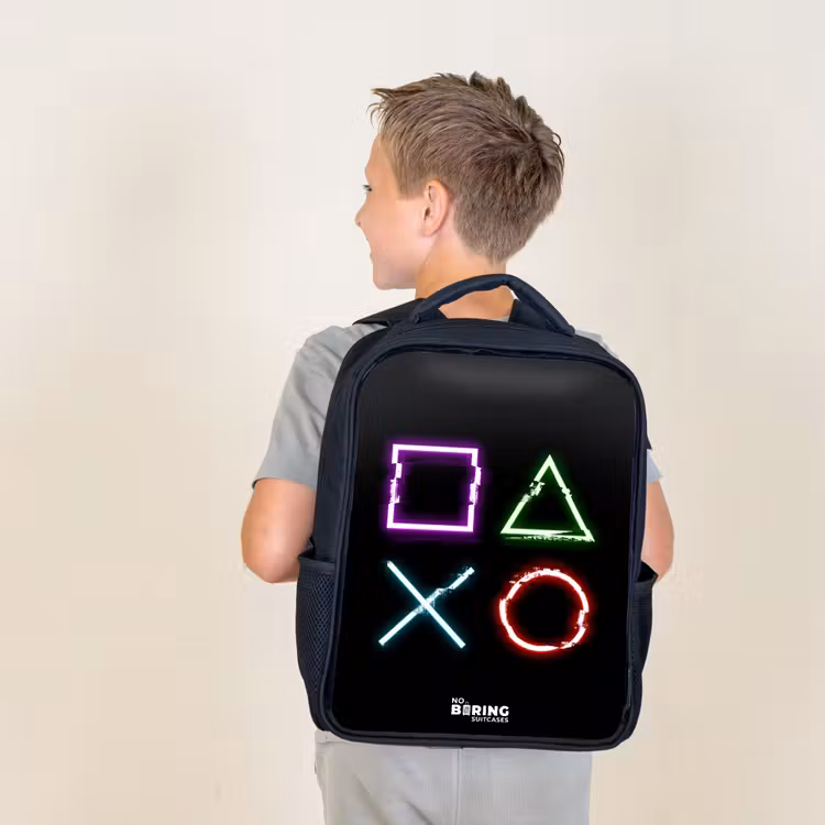 Kids backpack - Black - Game console buttons — 2