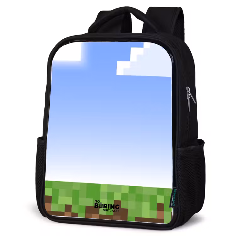 Kids backpack - Black - Pixel world — 4
