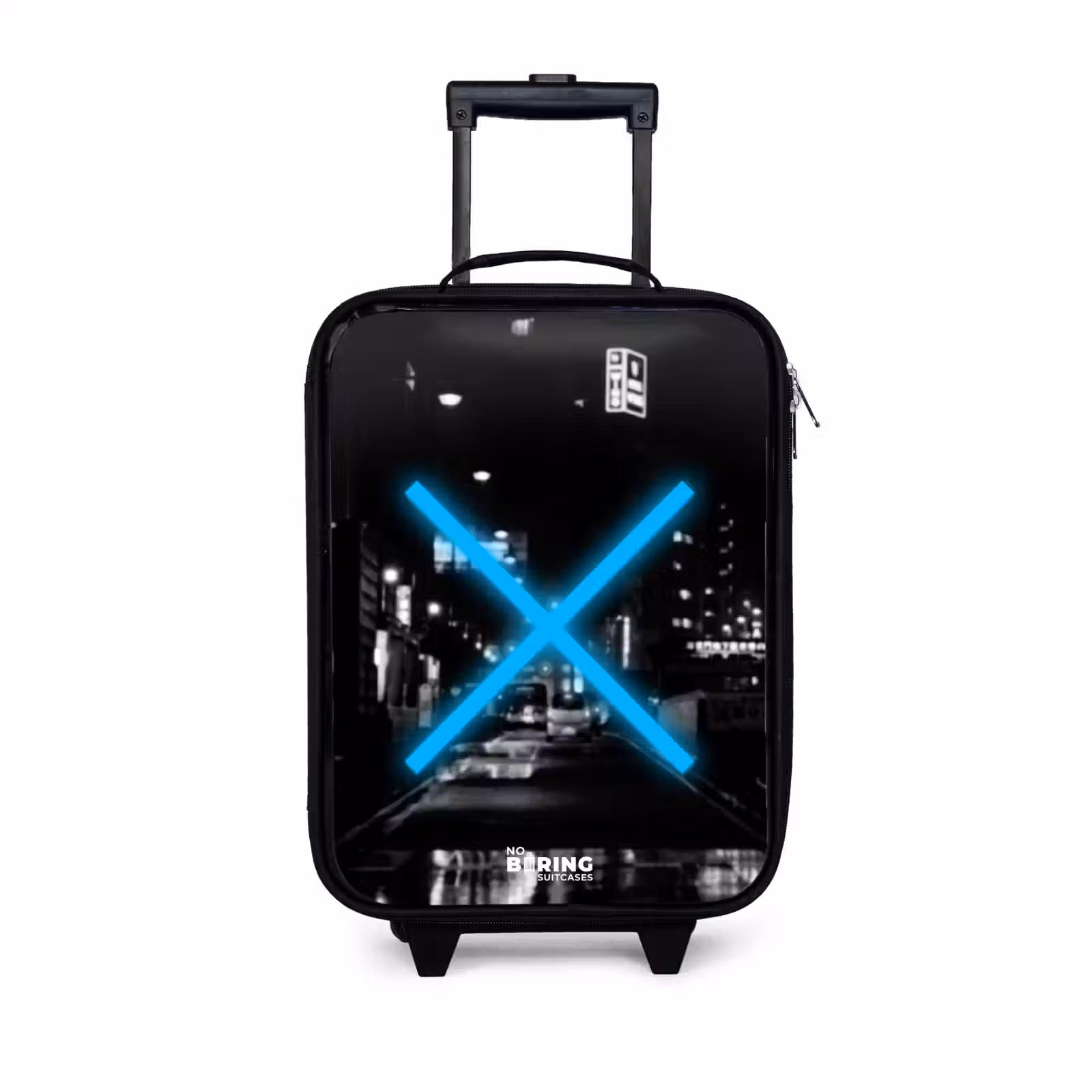 Children's suitcase - Bright blue cross in a night scene — 1