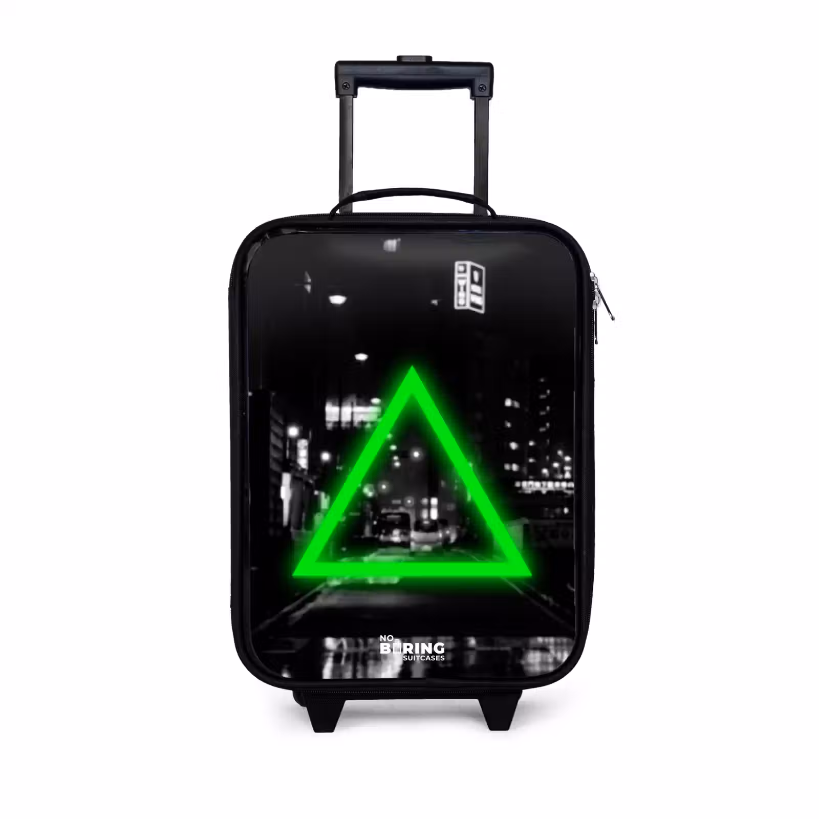 Children's suitcase - Bright green triangle — 1