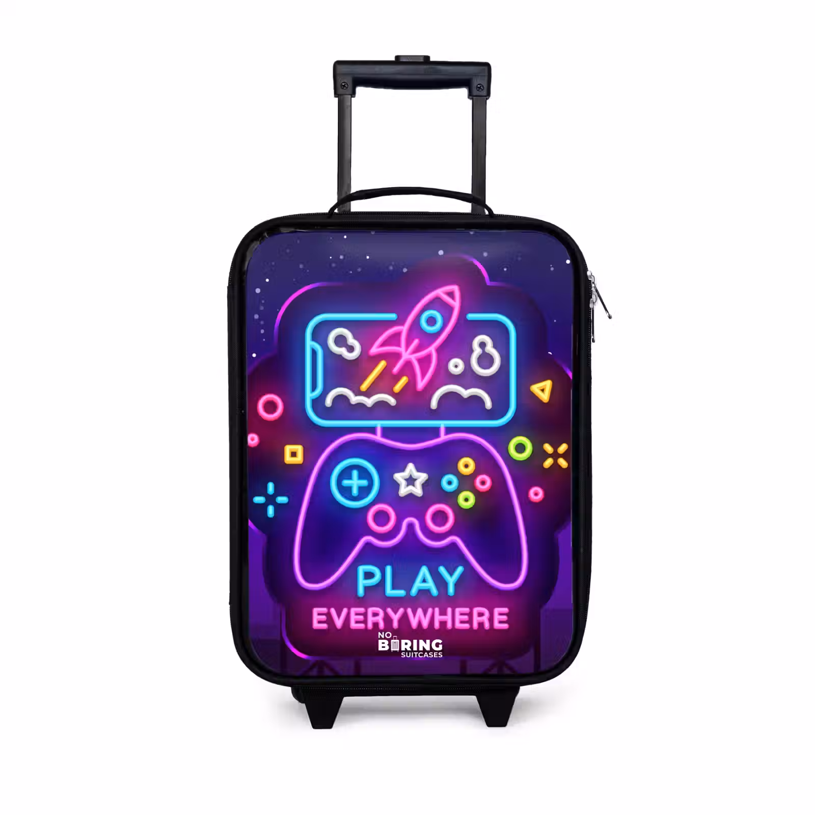 Children's suitcase - Neon illustration with a controller — 1