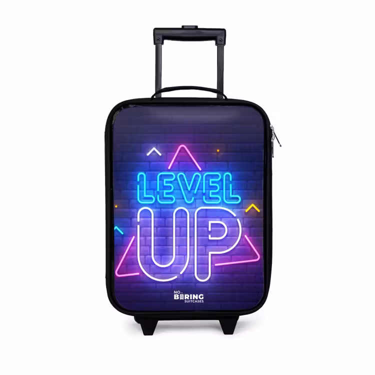 Children's suitcase - Neon letters on a brick wall — 1