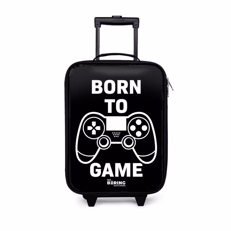 Children's suitcase - Qoute with controller in black and white — 1